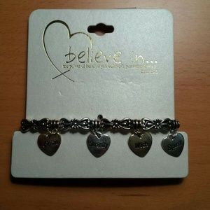 L&J Jewelry Bracelet "Hearts Themed" NWT